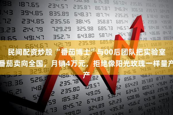 民间配资炒股 “番茄博士”与00后团队把实验室番茄卖向全国，月销4万元，拒绝像阳光玫瑰一样量产